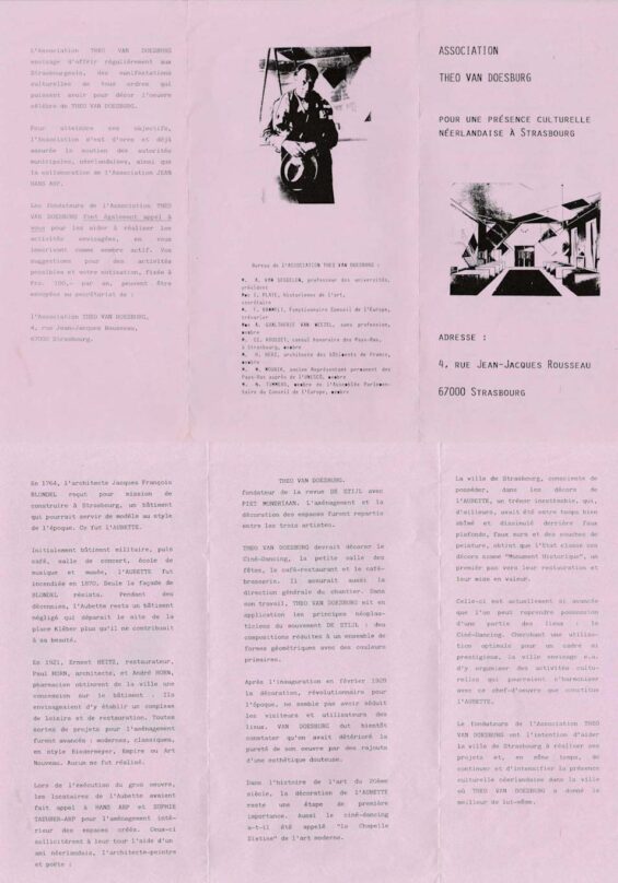 dépliant de la création de l&rsquo;association